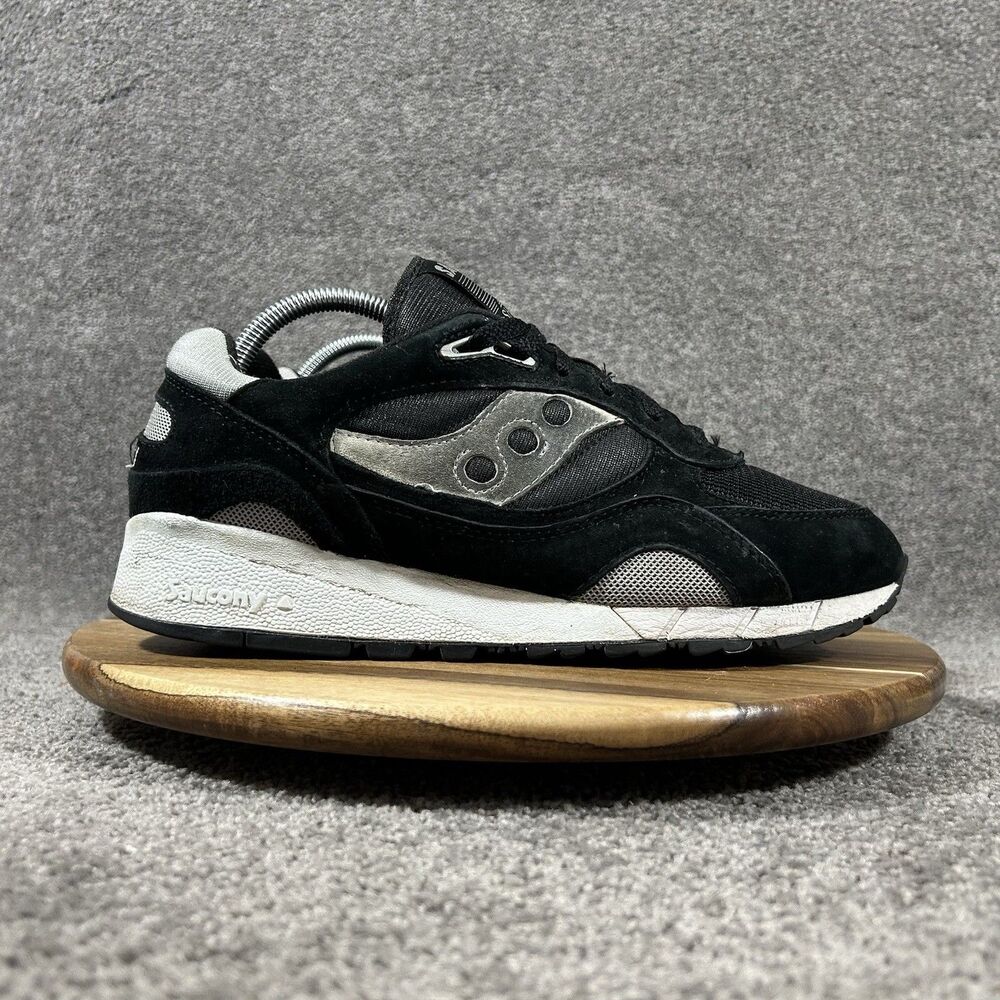 Saucony Shadow 6000 S70441-19 Men Size 10 Black Suede Athletic Shoes Used